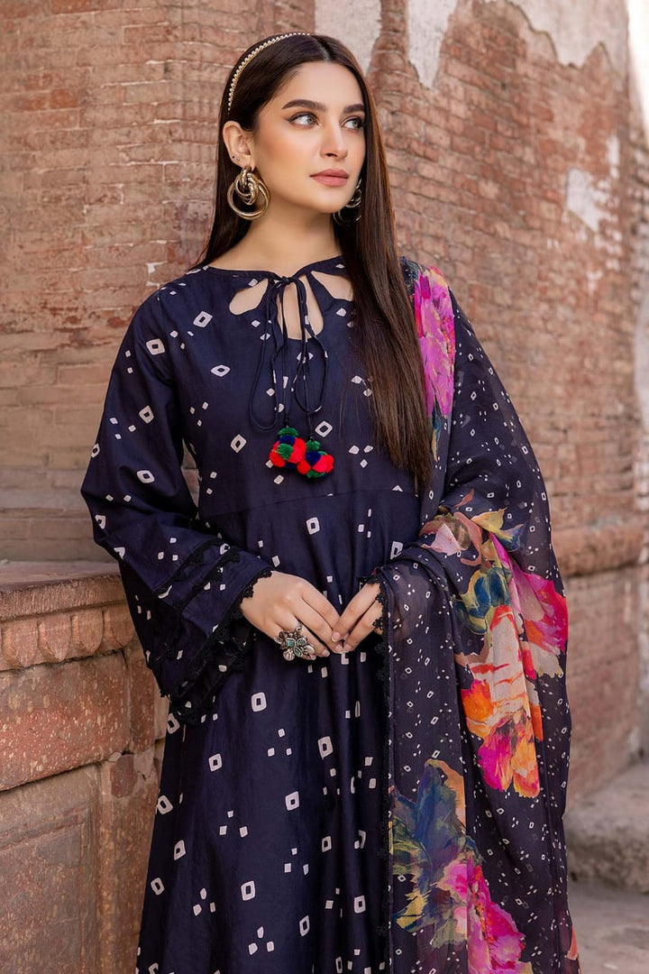 AR-U90 Digital Printed Lawn Unstitched Suit 3pc With Monar Zari Digital Printed Dupatta