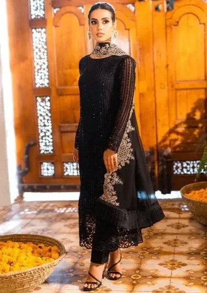 AR-702 Lawn Embroidered 3pc Suit With Fine Net Dupatta