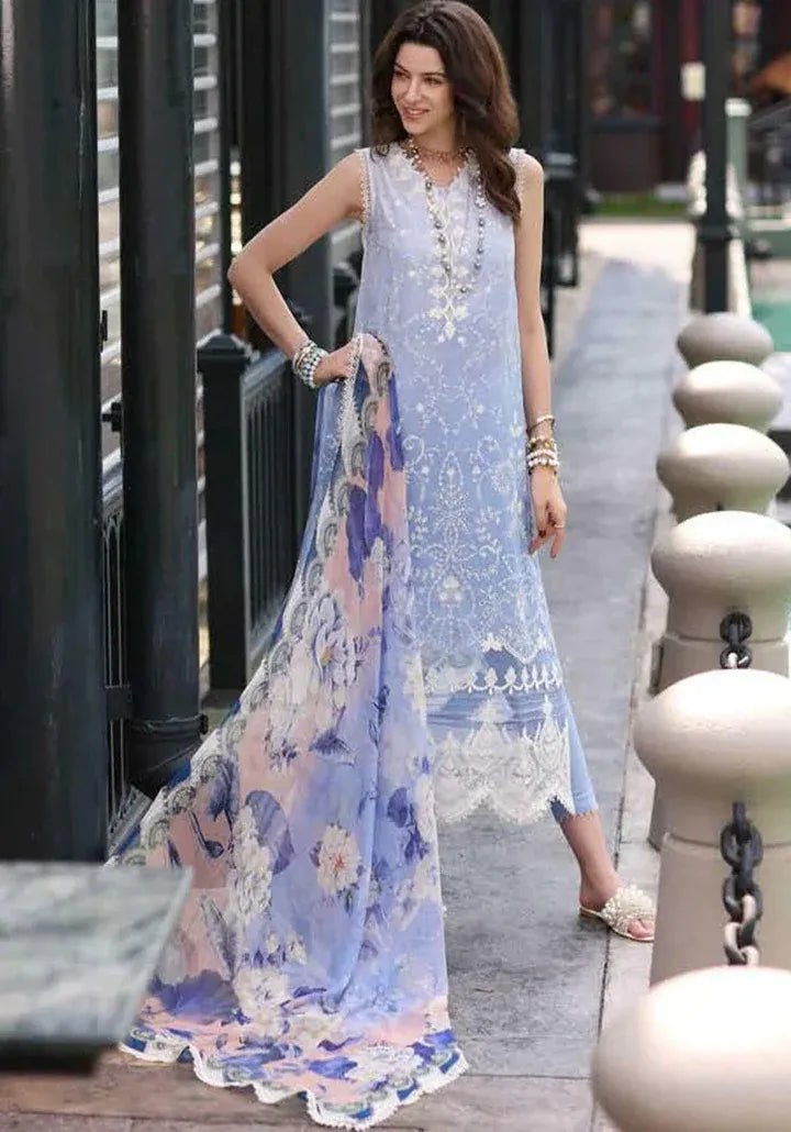 AR-301 Sequence Embroidered Lawn Suit with Silk Dupatta