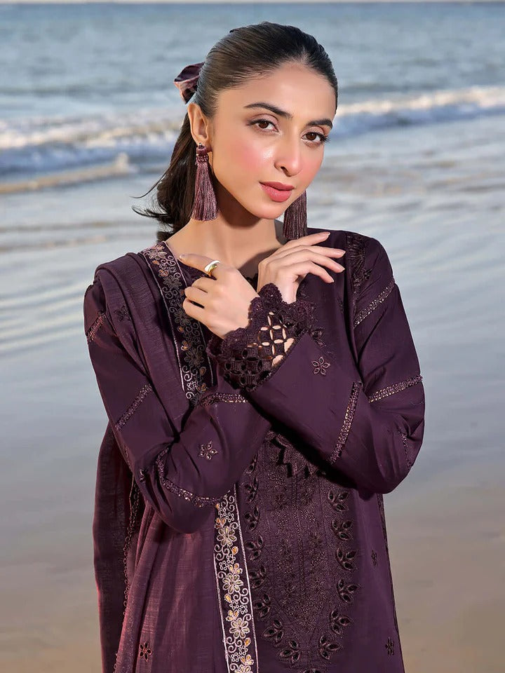 AR-IZ813 Lawn Chikenkari Embroidered 3pc With Lawn Embroidered Dupatta