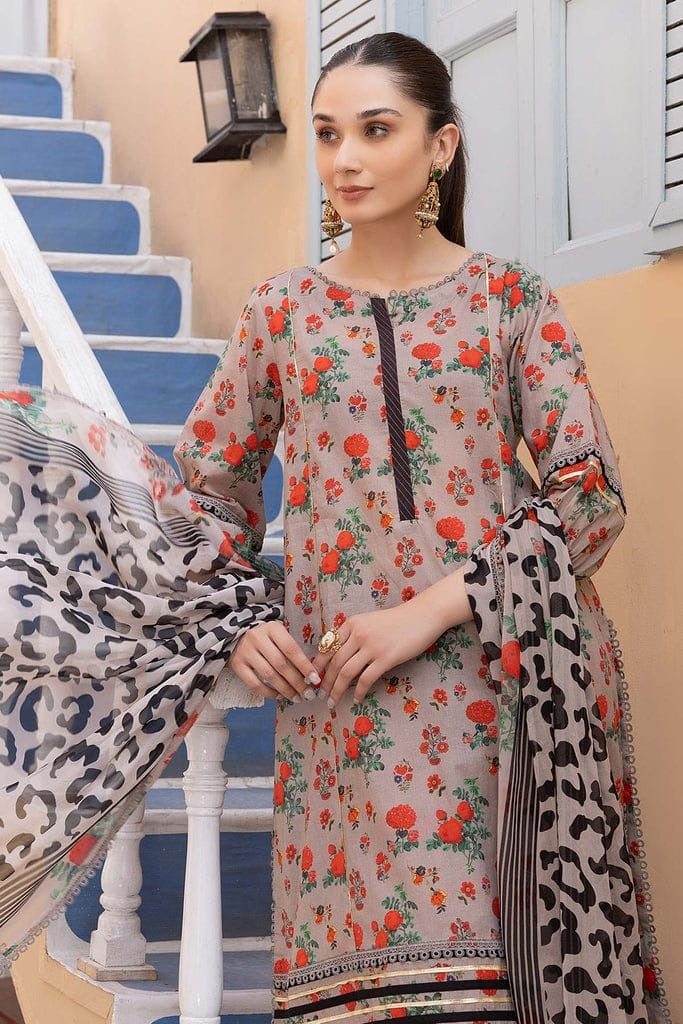 AR-CH06 Unstitched Digital Printed Lawn Suit 3pc With Digital Printed Lawn Dupatta
