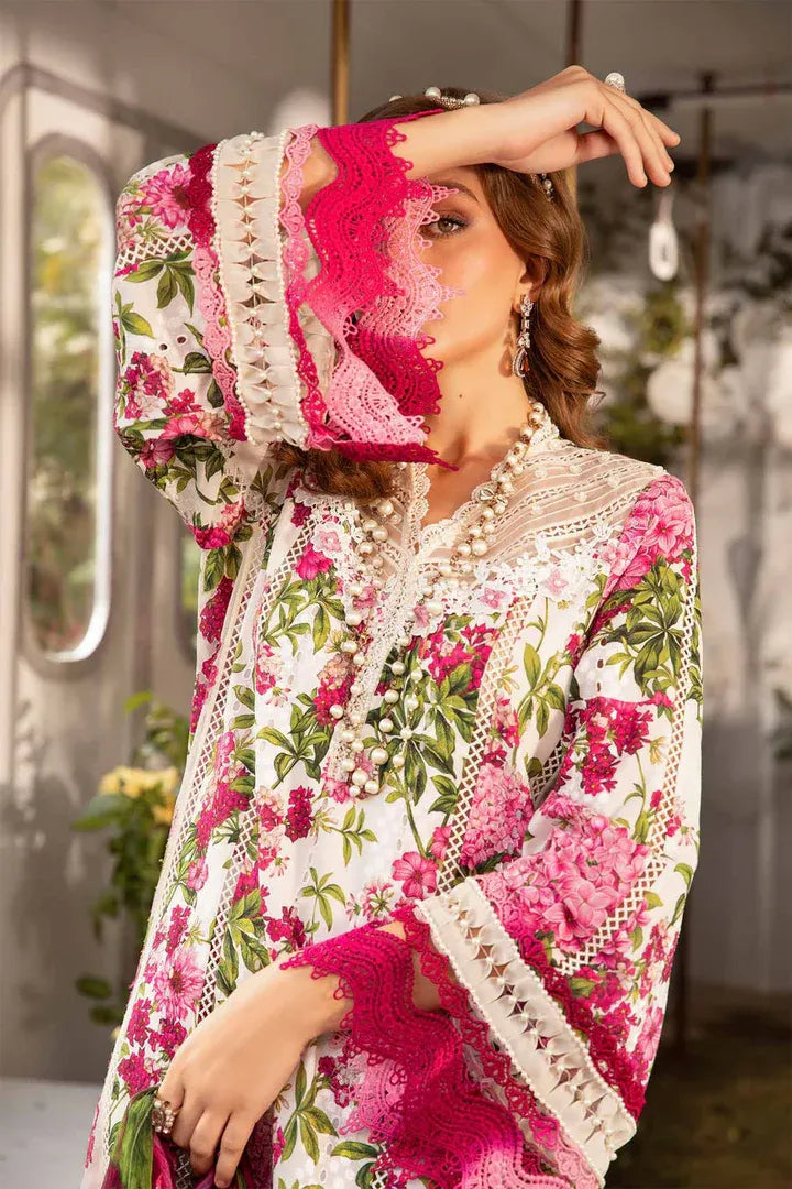 Unstitched Digital Printed Lawn Suit 3pc With Digital Printed Cotton Lawn Dupatta