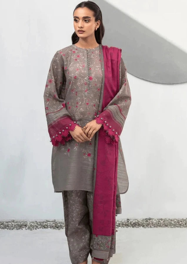 AR-405 3Pc Digital Printed Lawn Suit With Digital Printed Lawn Dupatta