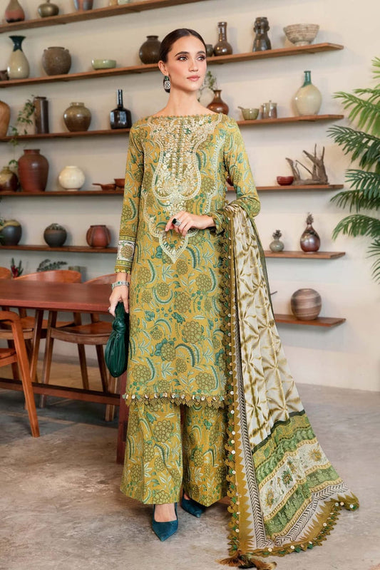 AR-MB456 Digital Printed Lawn 3pc Suit With Digital Printed Lawn Dupatta