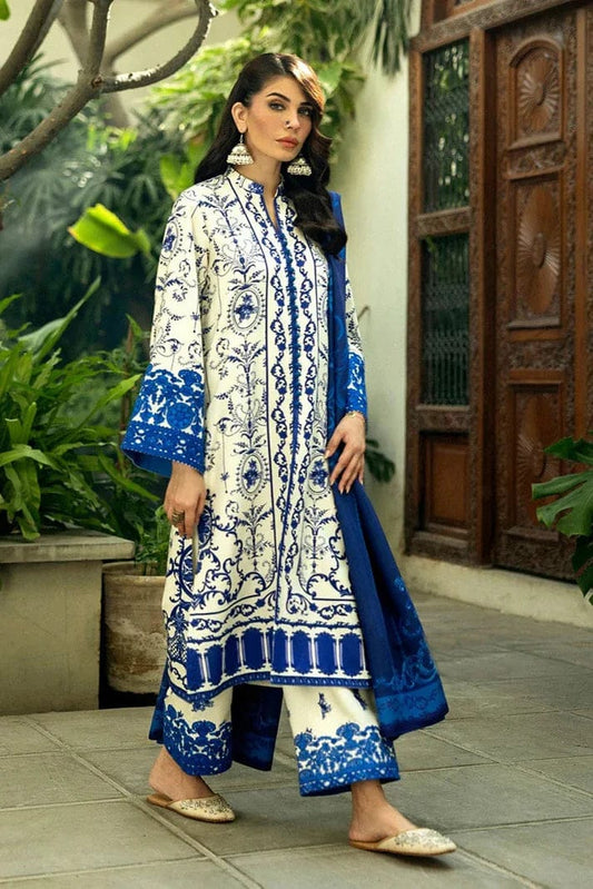 AR-ZC424 Digital Printed Unstitched 3pc Lawn Suit With Digital Printed Lawn Dupatta