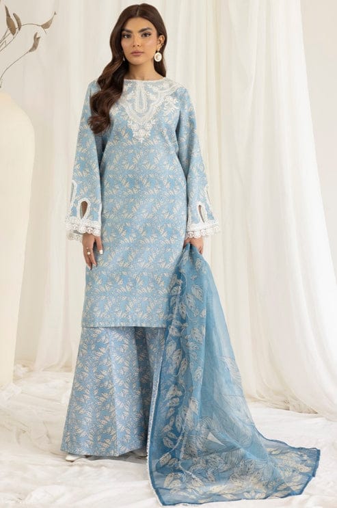 AR-MB442 Unstitched Digital Printed Lawn Suit 3pc With Digital Printed Voil Dupatta & Embroidered Patches