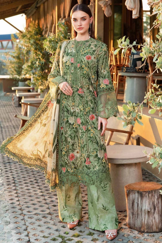 AR-MB452 Unstitched Digital Printed Lawn Suit 3pc With Lawn Digital Printed Dupatta