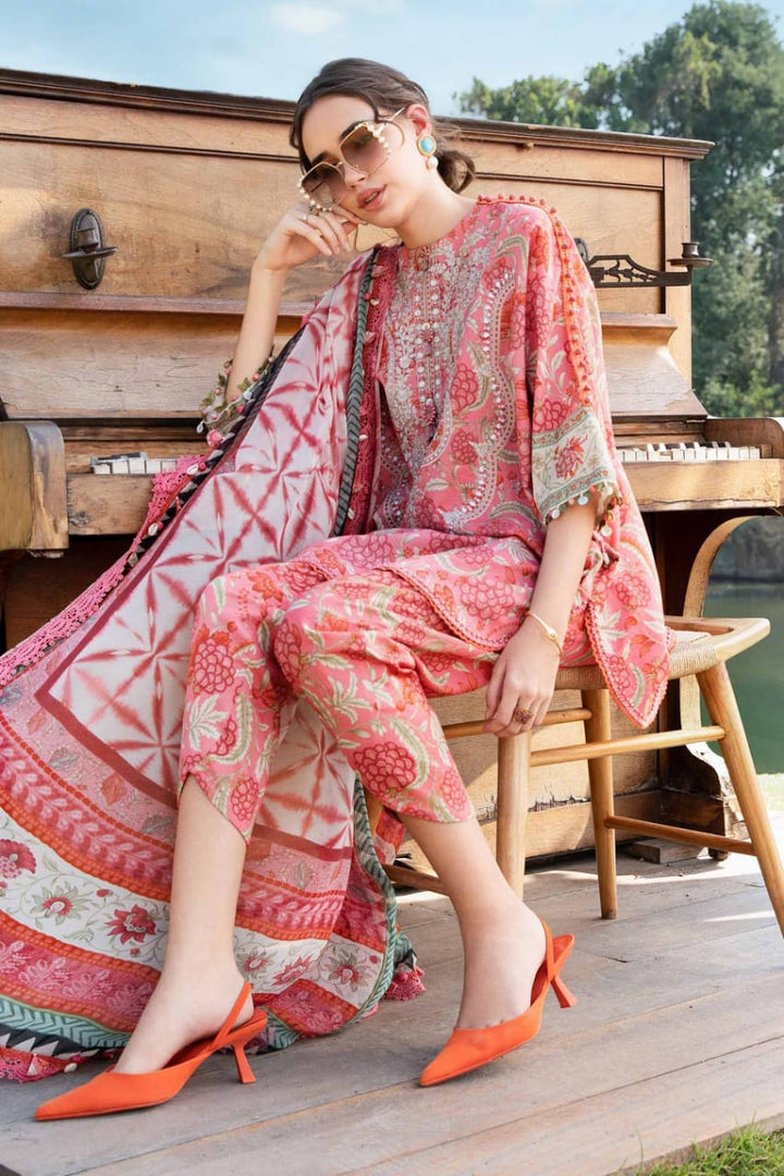 AR-MB458 Unstitched Digital Printed Lawn Suit 3pc With Lawn Digital Printed Dupatta