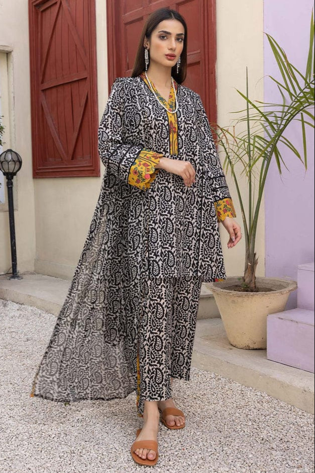 AR-816 Unstitched Digital Printed Lawn Suit 3pc With Digital Printed Lawn Dupatta