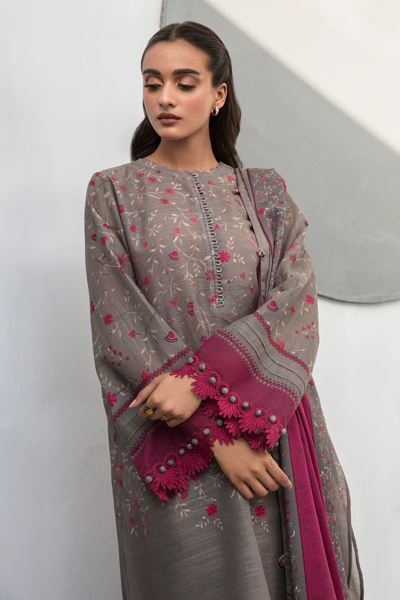 AR-405 3Pc Digital Printed Lawn Suit With Digital Printed Lawn Dupatta