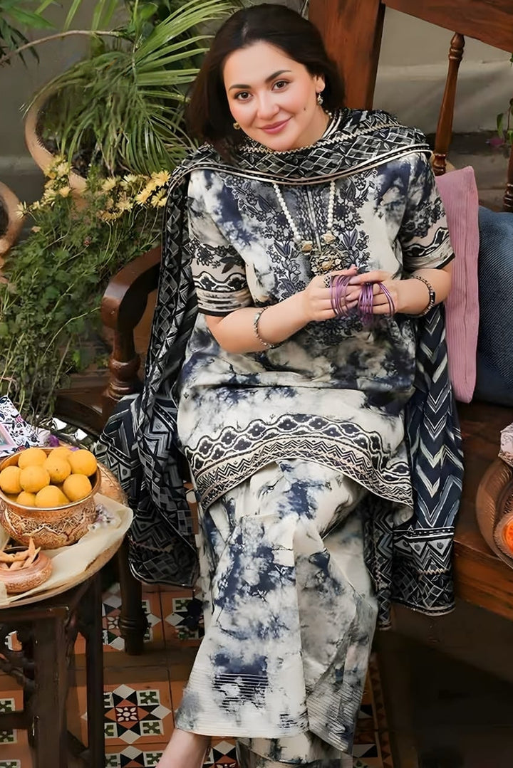 AR-SP500 Unstitched Digital Printed Lawn Suit 3pc With Digital Printed Lawn Dupatta