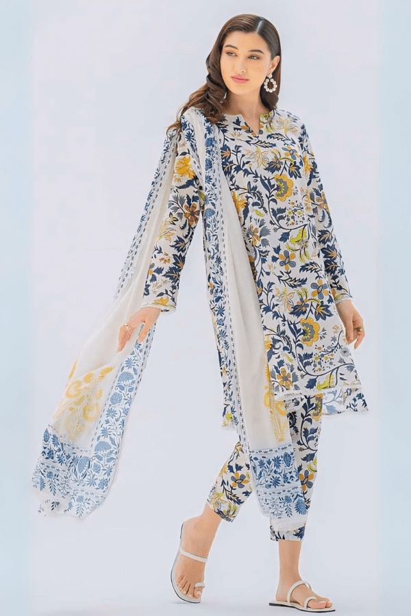 AR-SP132 Digital Printed Lawn Suit 3pc With Lawn Digital Printed Dupatta