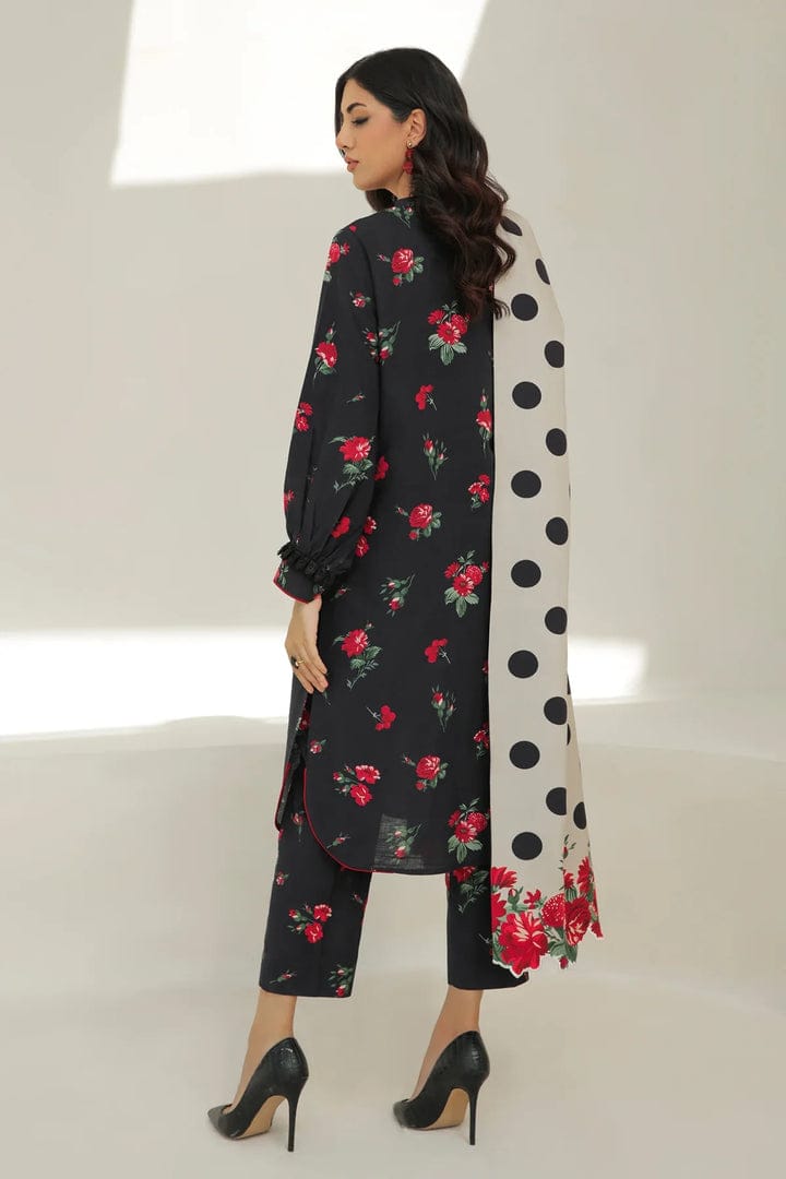 AR-1240 Unsttched 3pc Printed Lawn Suit With Digital Printed Lawn Dupatta