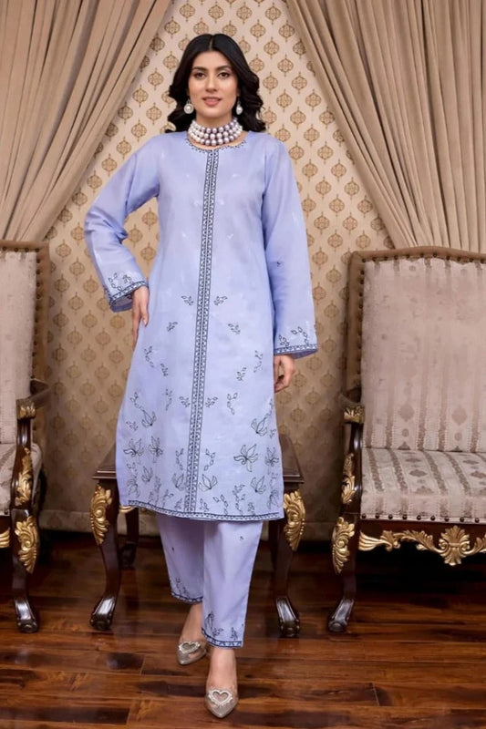 Premium Lawn Unstitched Embroidered 2pc Suit