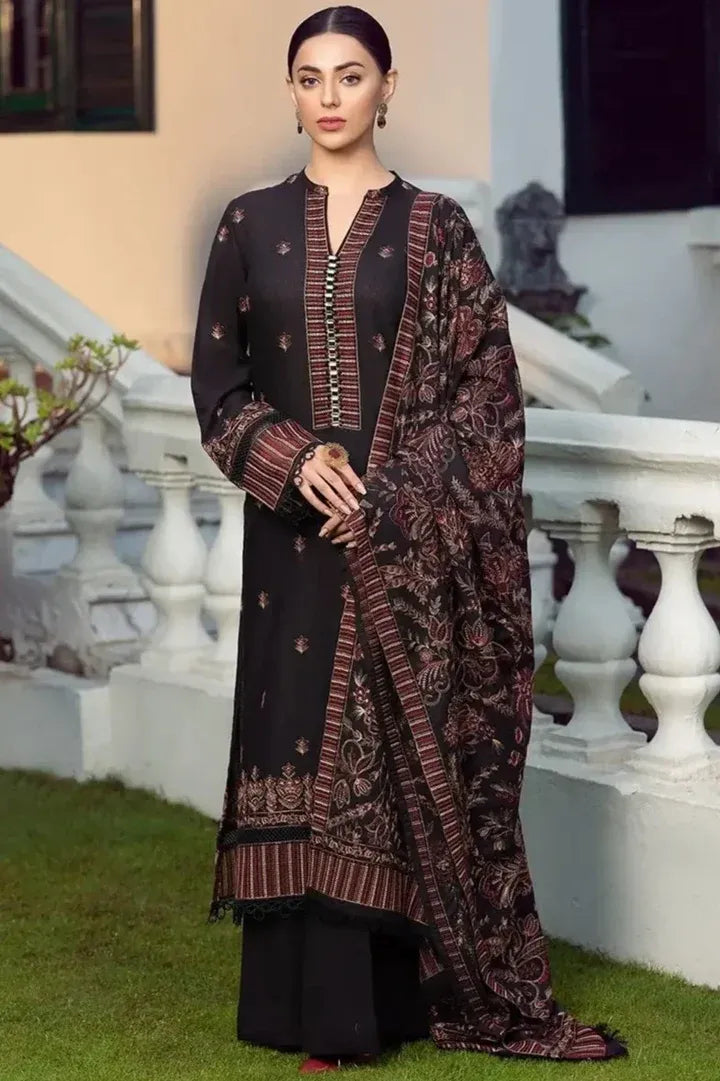 AR-1020 Dhanak Embroidered Suit with Dhanak Embroidered Shawl