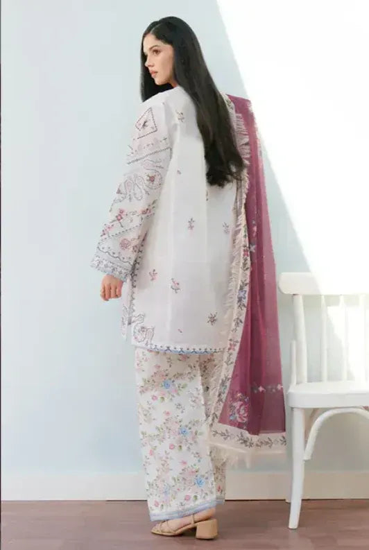 AR-BQ422 Digital Printed Lawn 3pc Suit With Digital Printed Lawn Dupatta