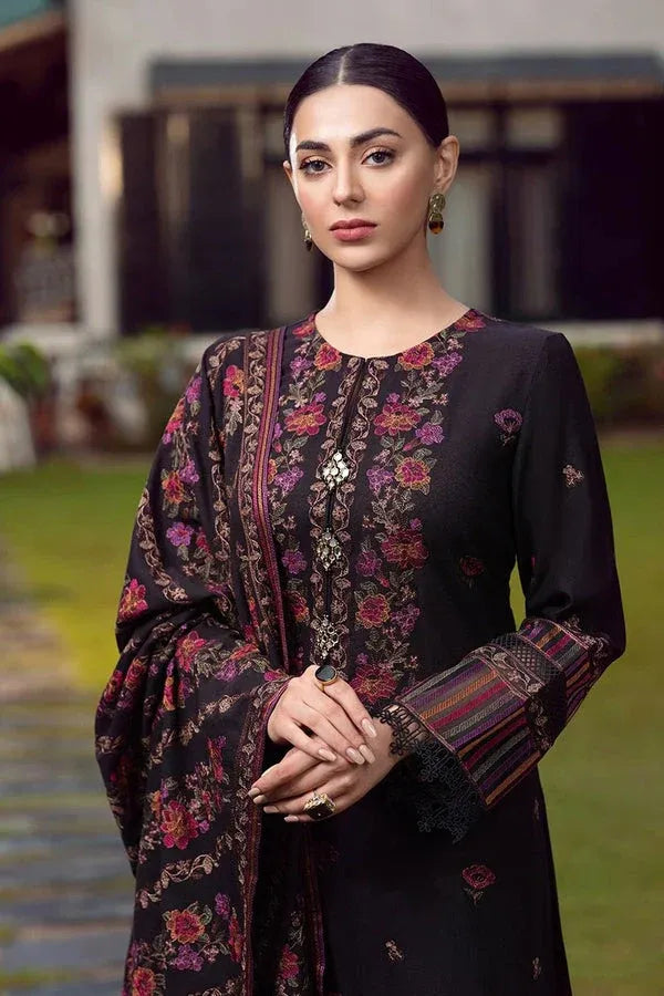 AR-920 Unstitched Heavy Embroidered Dhanak Suit Embroidered Dhanak Shawl