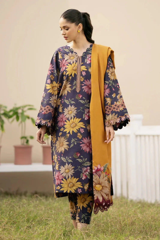 Digital Printed Unstitched 3pc Lawn Suit With Digital Printed Lawn Dupatta