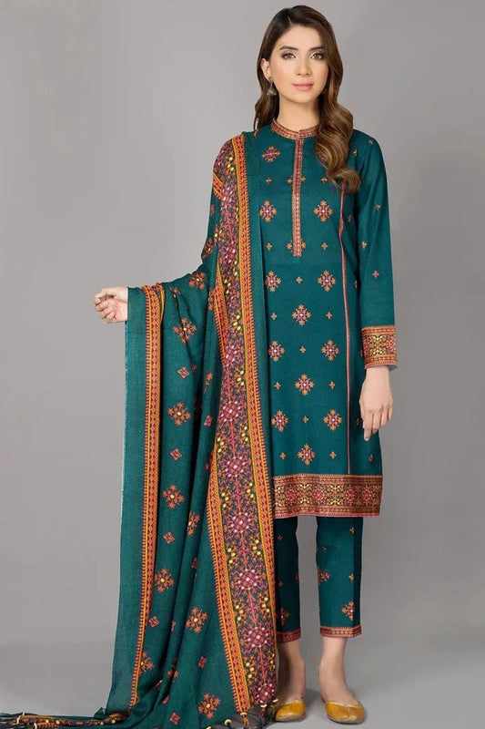 AR-38 Unstitched Embroidered Lawn 3pc Suit With Lawn Embroidered Dupatta