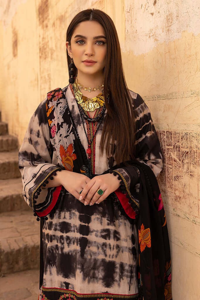 Khaddar Unstitched Digital Printed Suit With Khaddar Dupatta