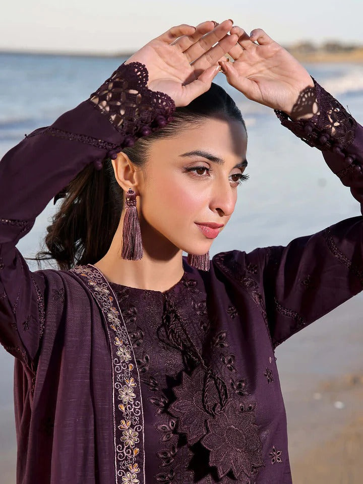 AR-IZ813 Lawn Chikenkari Embroidered 3pc With Lawn Embroidered Dupatta