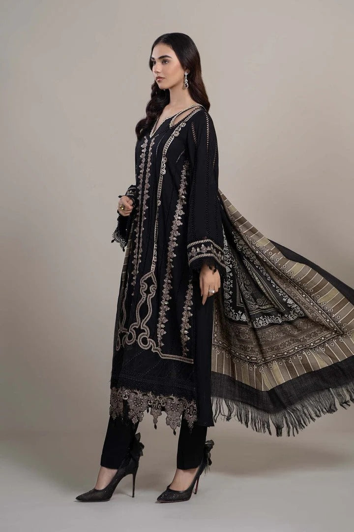 AR-MB58 Embroidered Lawn Unstitched 3pc Suit With Monar Printed Dupatta