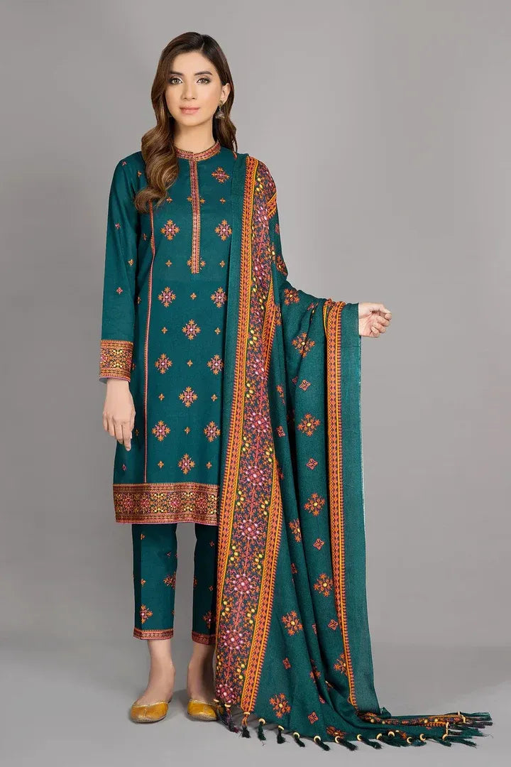 AR-38 Unstitched Embroidered Lawn 3pc Suit With Lawn Embroidered Dupatta