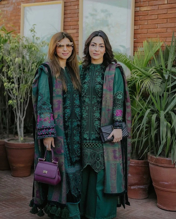 AR-SP2565 Unstitched Embroidered Lawn 3pc Suit With Poly Lawn Dupatta