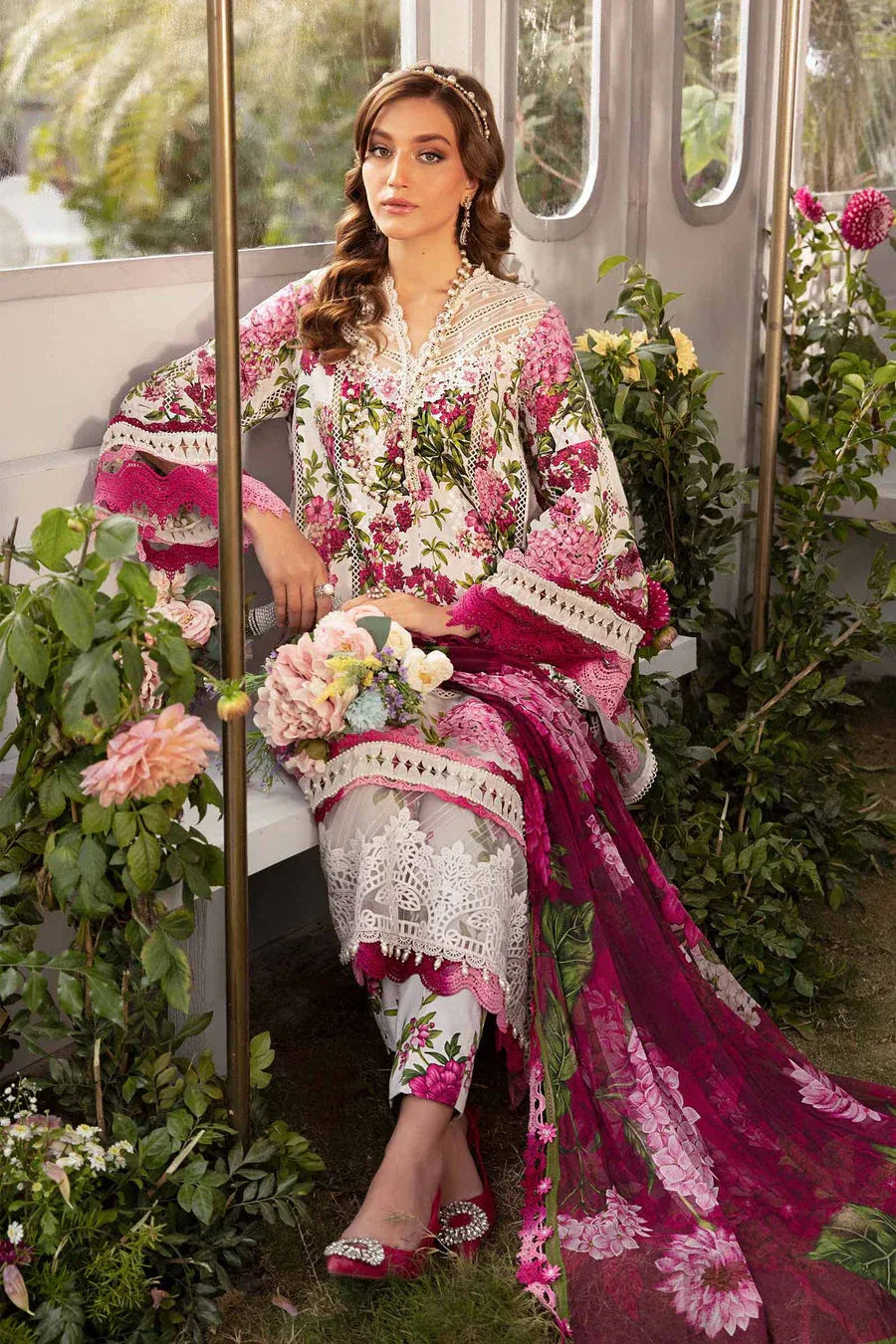 Unstitched Digital Printed Lawn Suit 3pc With Digital Printed Cotton Lawn Dupatta