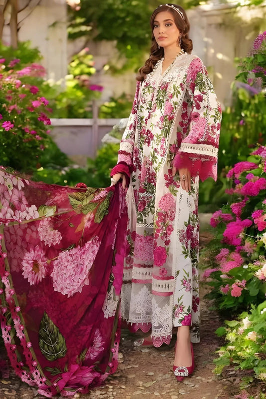 Unstitched Digital Printed Lawn Suit 3pc With Digital Printed Cotton Lawn Dupatta