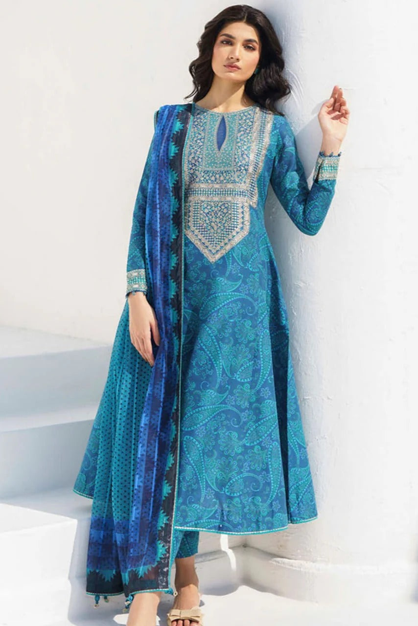 AR-BQ454 Digital Printed Lawn Suit 3pc With Lawn Digital Printed Dupatta