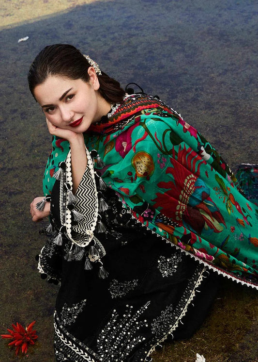 AR-728 Unstitched Fully Embroided Dhanak Suit With Wool Shawl