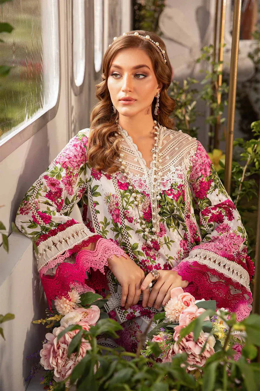 Unstitched Digital Printed Lawn Suit 3pc With Digital Printed Cotton Lawn Dupatta