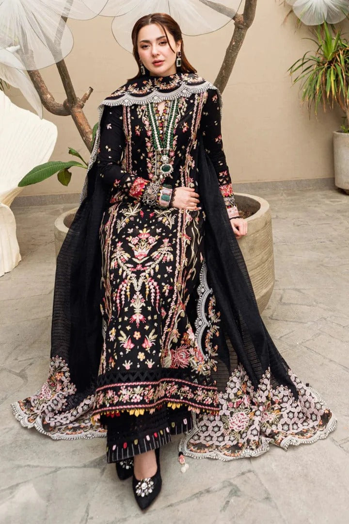 AR-QL2655 Lawn 3Pc Embroidered Suit with Bamber Chiffon Embroidered Dupatta
