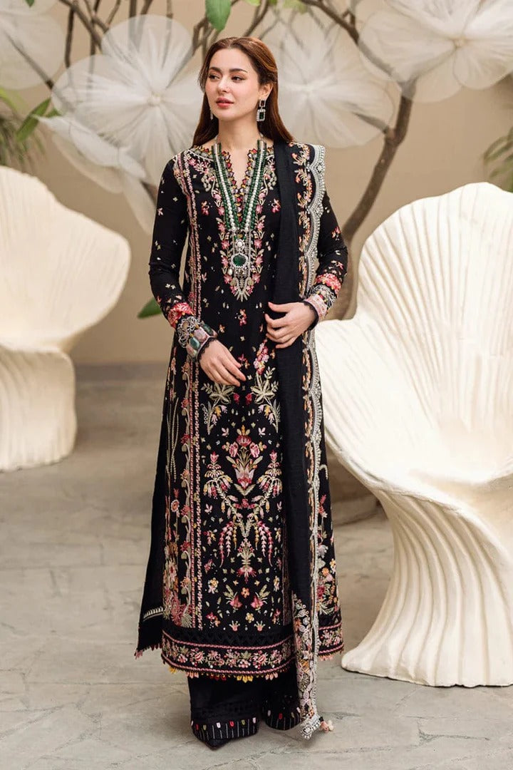 AR-QL2655 Lawn 3Pc Embroidered Suit with Bamber Chiffon Embroidered Dupatta