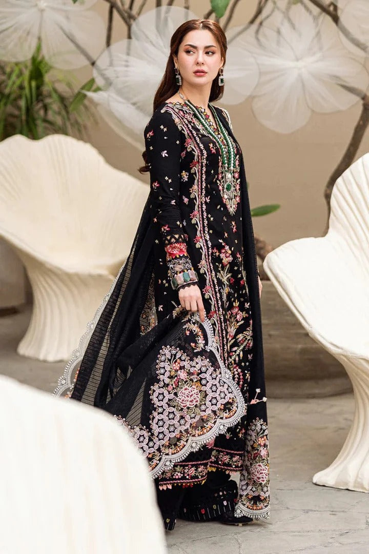 AR-QL2655 Lawn 3Pc Embroidered Suit with Bamber Chiffon Embroidered Dupatta