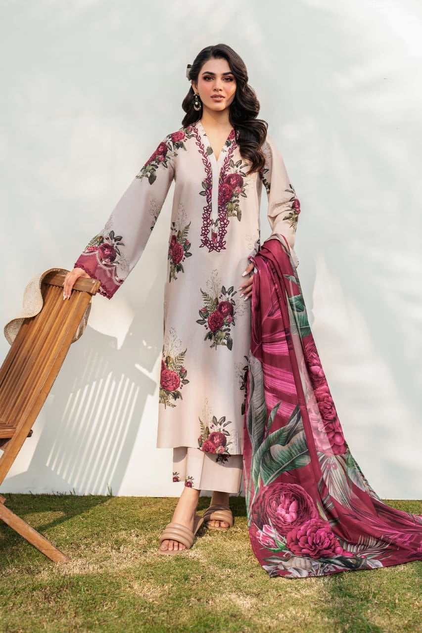 AR-MB472 Digital Printed Lawn Suit 3pc with Poly Lawn Digital Printed Dupatta