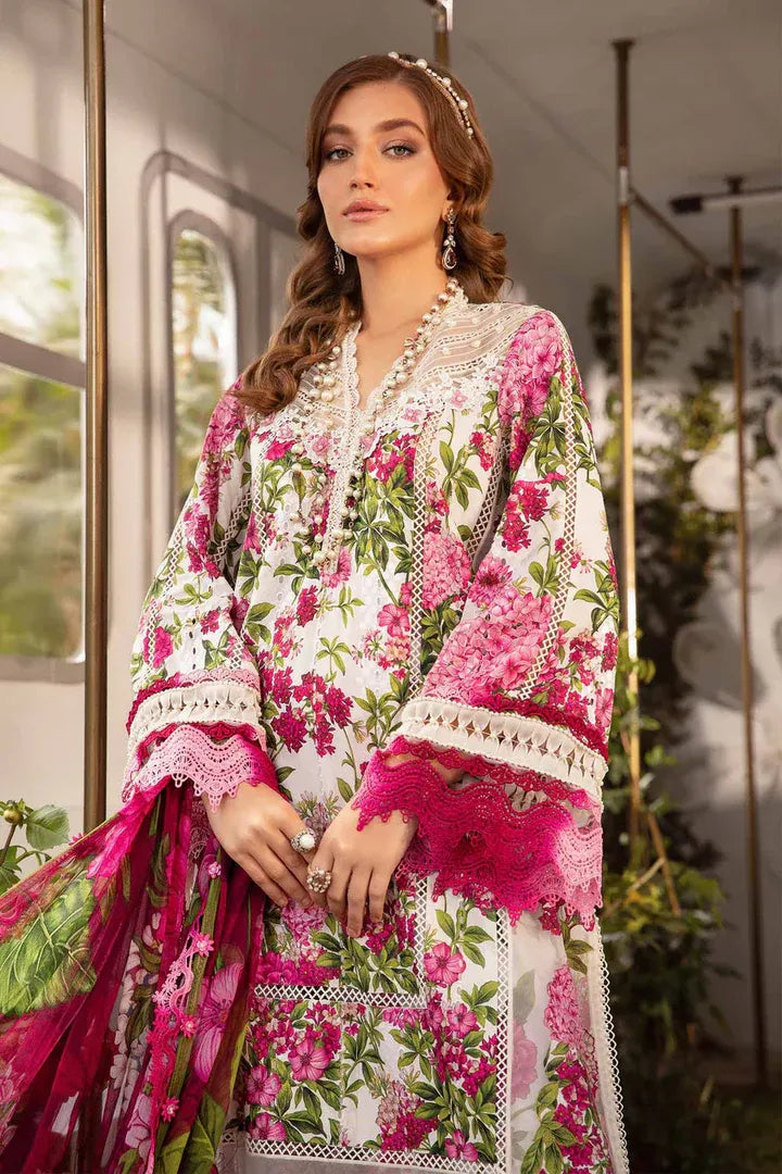 Unstitched Digital Printed Lawn Suit 3pc With Digital Printed Cotton Lawn Dupatta
