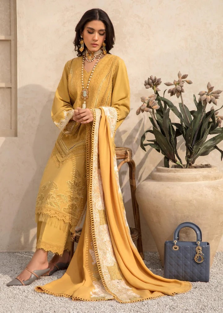 AR-SS1220 Heavy Embroidered Lawn 3Pc Suit With Lawn Embroidered Dupatta