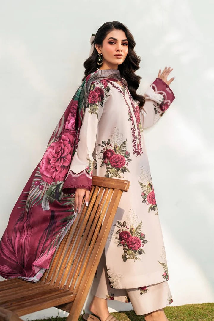 AR-MB472 Digital Printed Lawn Suit 3pc with Poly Lawn Digital Printed Dupatta