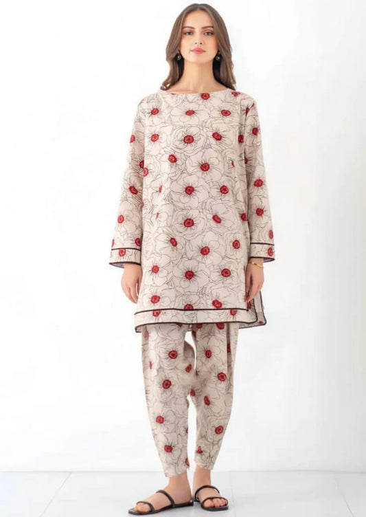 2Pc Digital Printed Lawn Suit