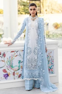 AR-CS2645 Lawn Unstitched Embroidered 3pc Suit With Embroidered Chiffon Dupatta