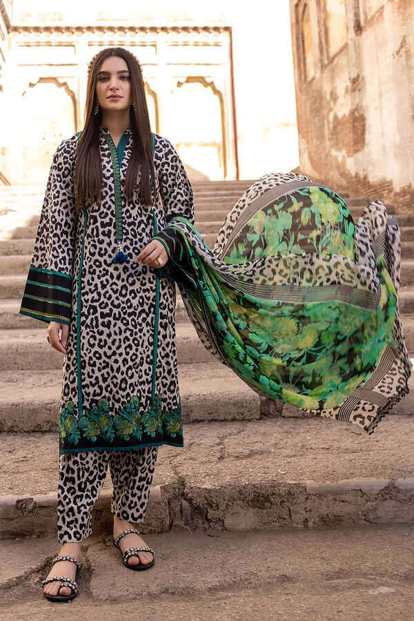 Digital Printed Lawn Suit 3pc With Lawn Digital Printed Dupatta