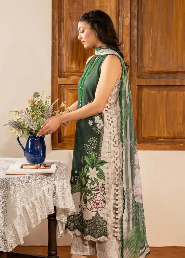 AR-LM460 Digital Printed Lawn Suit 3pc With Lawn Digital Printed Dupatta